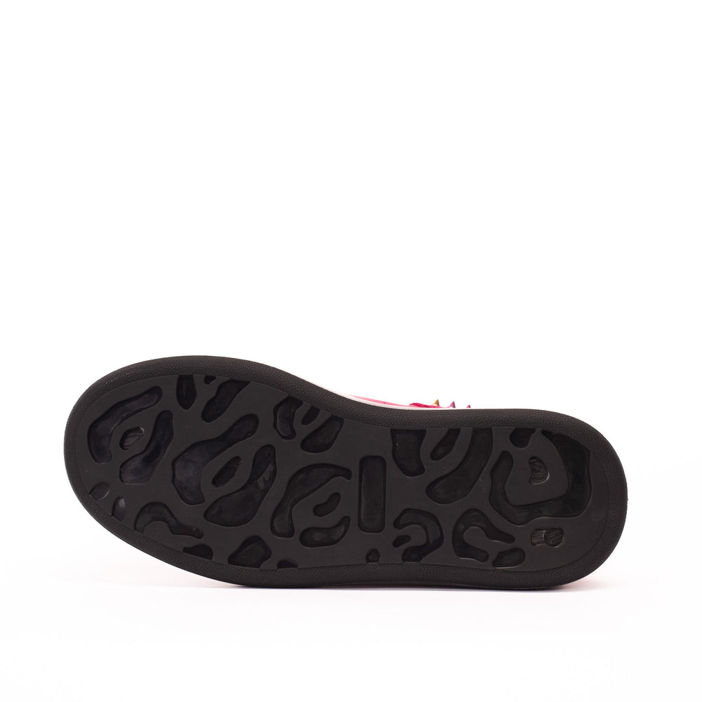 The Venezia Fuchsia Leather Sneaker