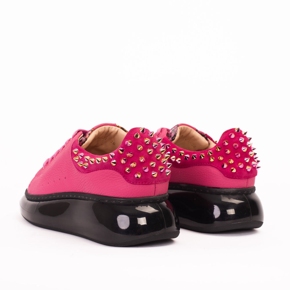The Venezia Fuchsia Leather Sneaker