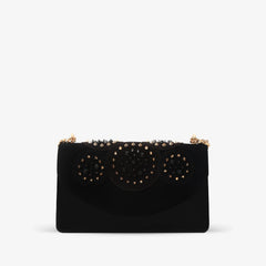 The Infanta Black Spike Leather Handbag