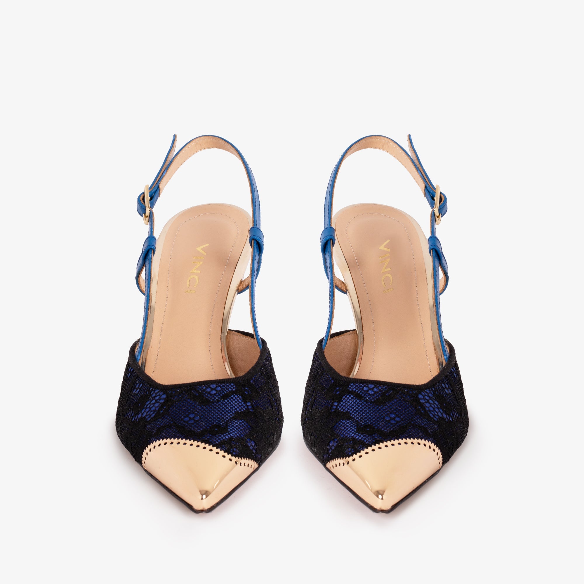 The Bali Sax Blue Leather Slingback Sandal