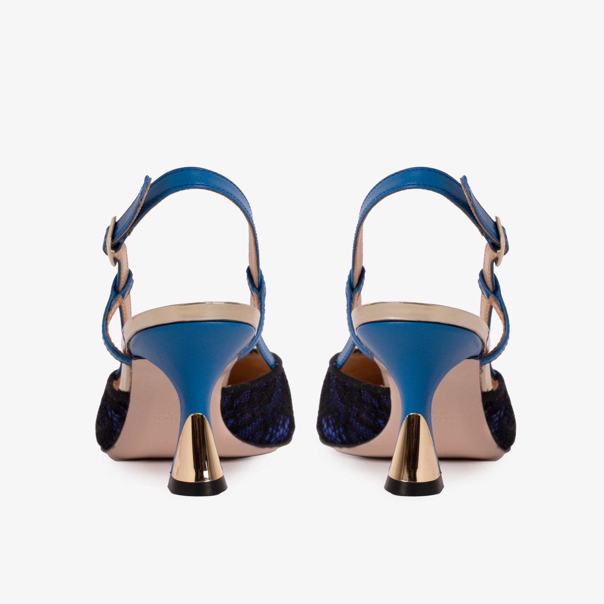 The Bali Sax Blue Leather Slingback Sandal