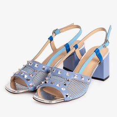 The Linea Blue Leather Slingback Sandal
