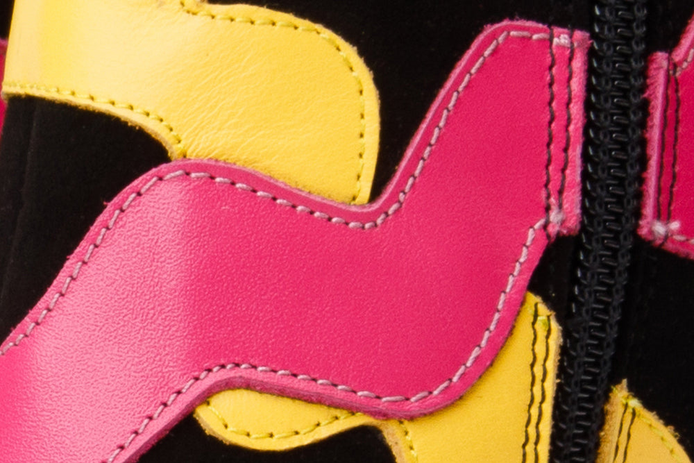 The Tario Black Suede Leather Ankle Boot