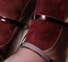 The Manila Burgundy Leather Ankle Boot