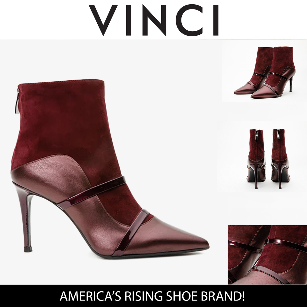 The Manila Burgundy Leather Ankle Boot