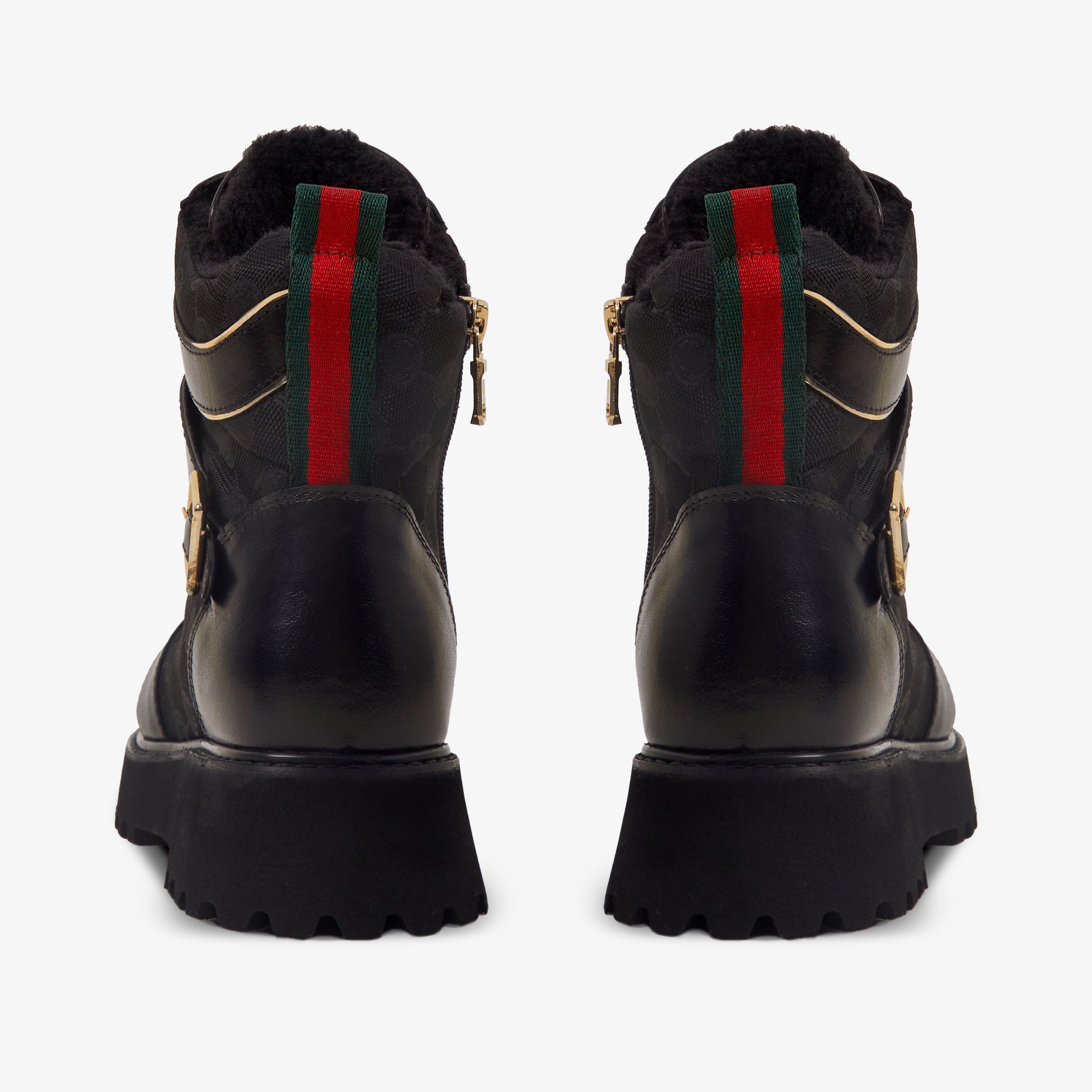 The Boston Black Leather Lace-Up Ankle Boot With a Side Zipper