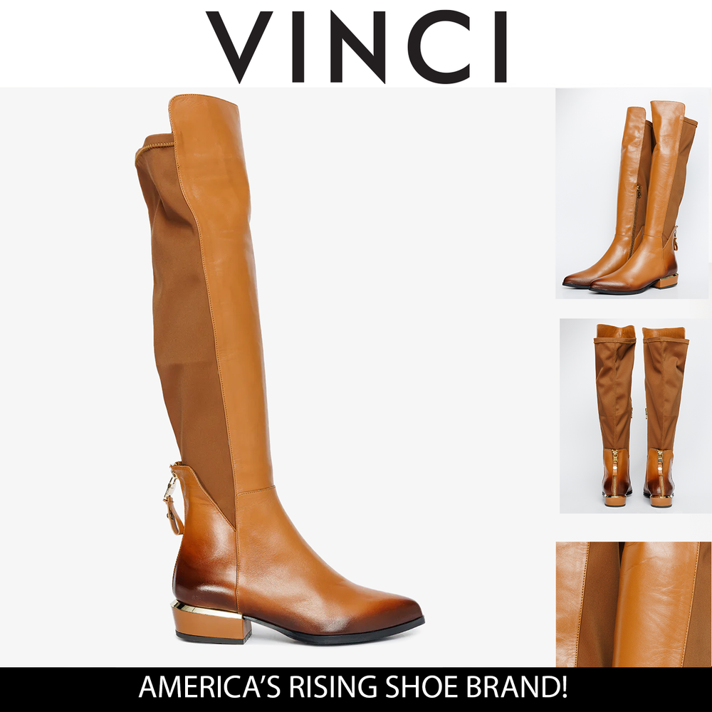 The Fairoks Tan Leather Knee High Boot
