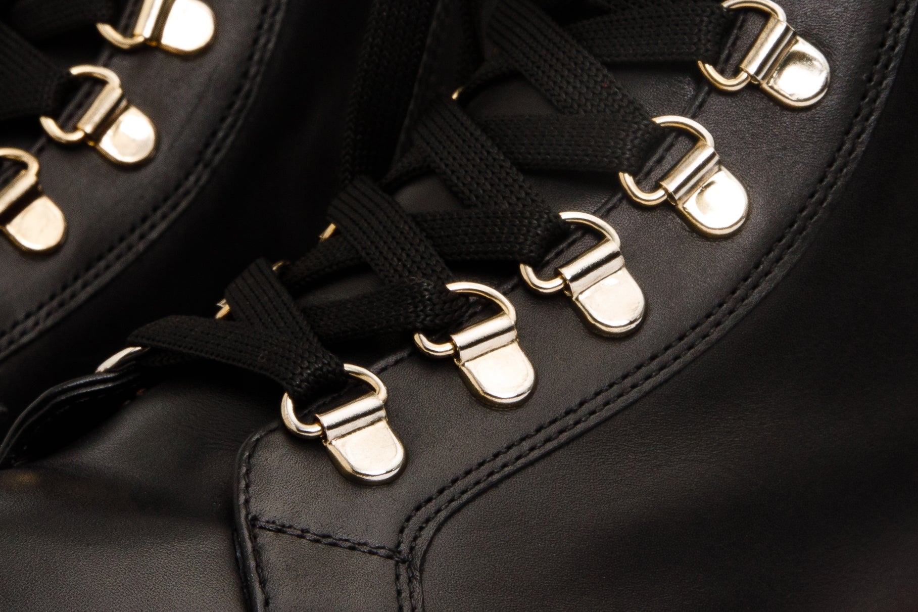 The Belgrano Black Leather Lace-Up Ankle Boot With a Side Zipper