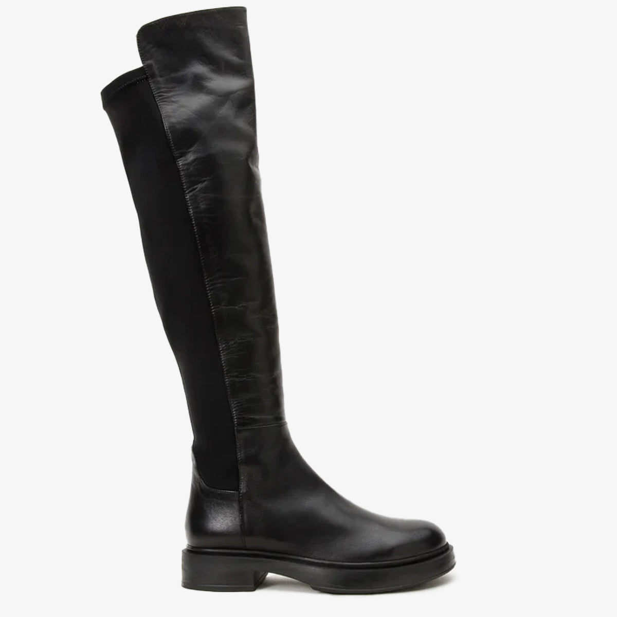 The Harmony Belle Black Leather Knee High Boot