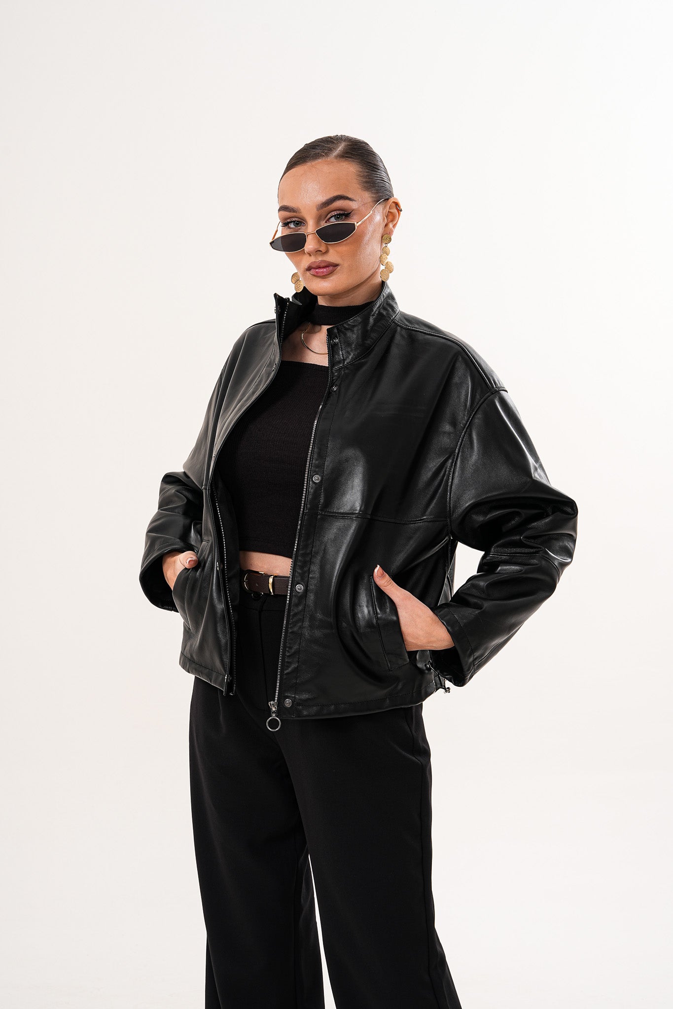 The Vesper Black Leather Jacket