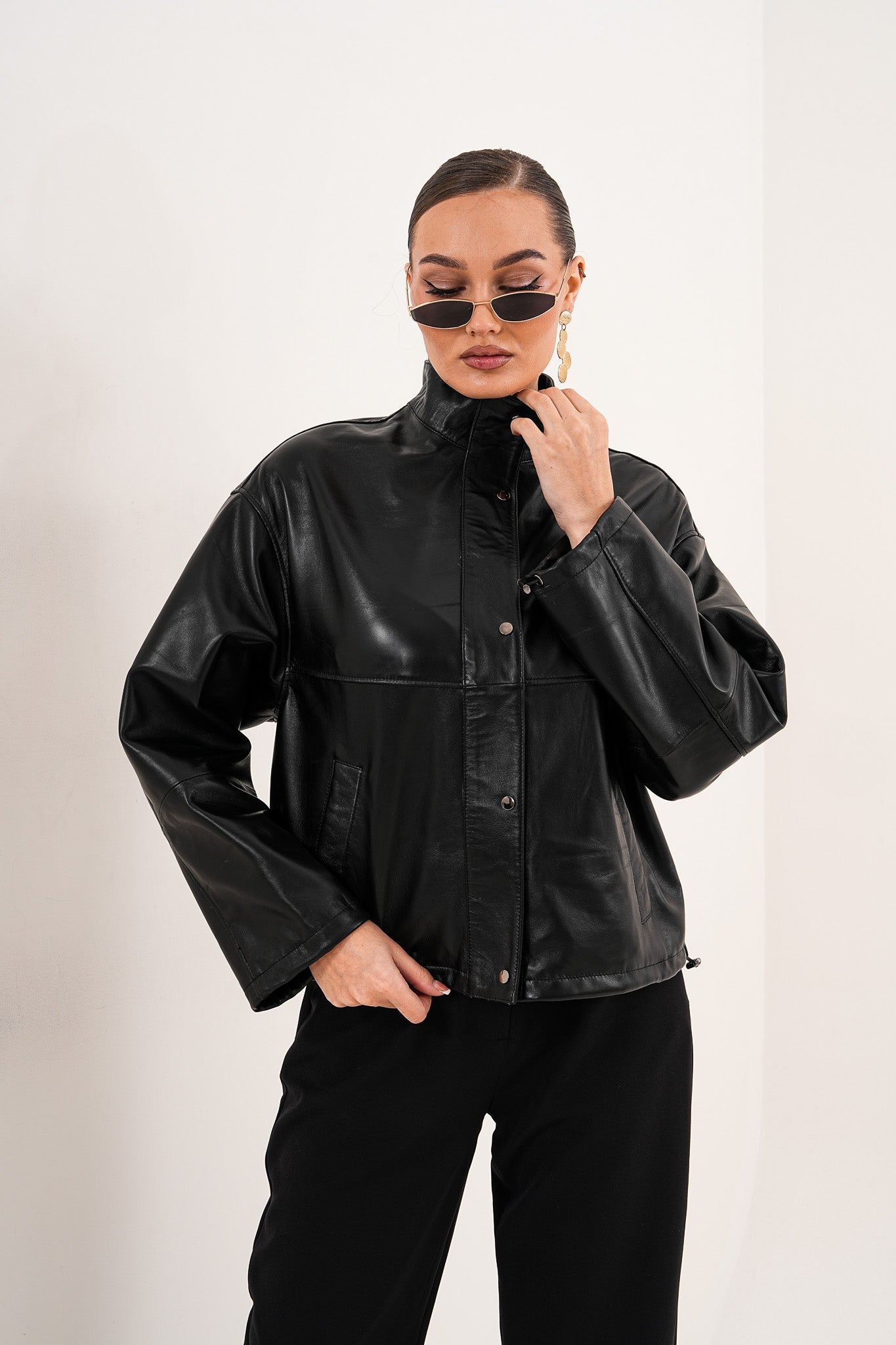 The Vesper Black Leather Jacket