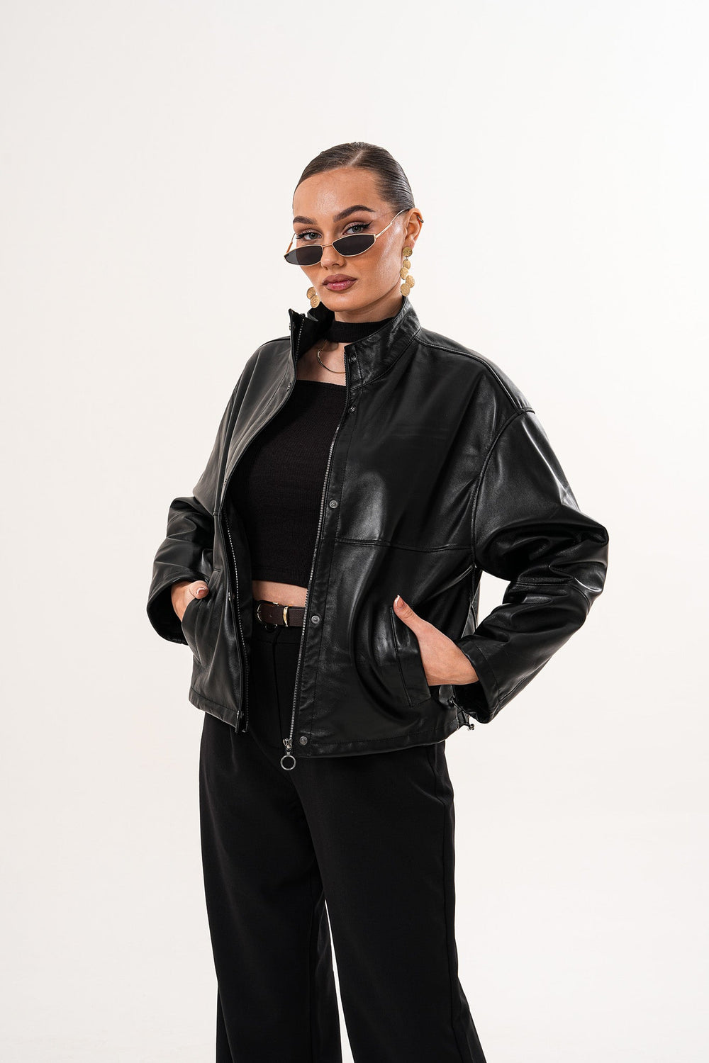 The Vesper Black Leather Jacket