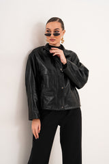 The Vesper Black Leather Jacket