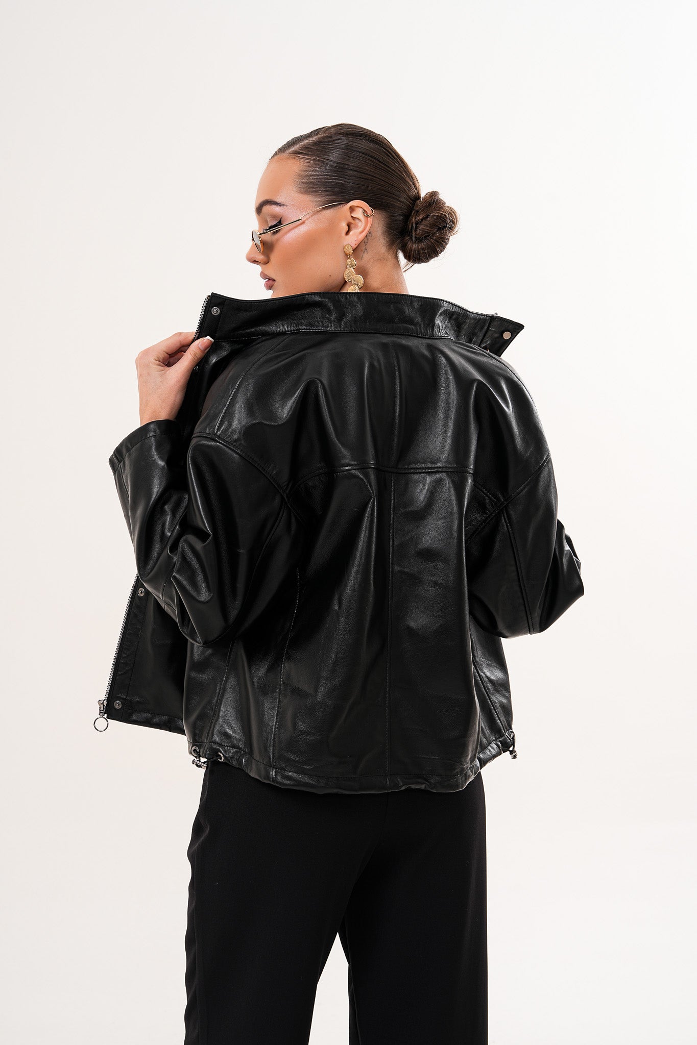 The Vesper Black Leather Jacket