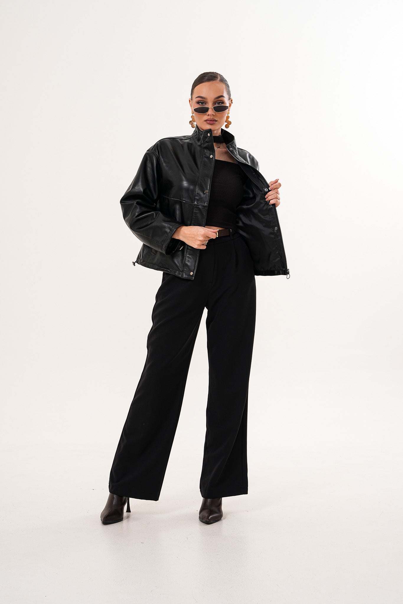 The Vesper Black Leather Jacket