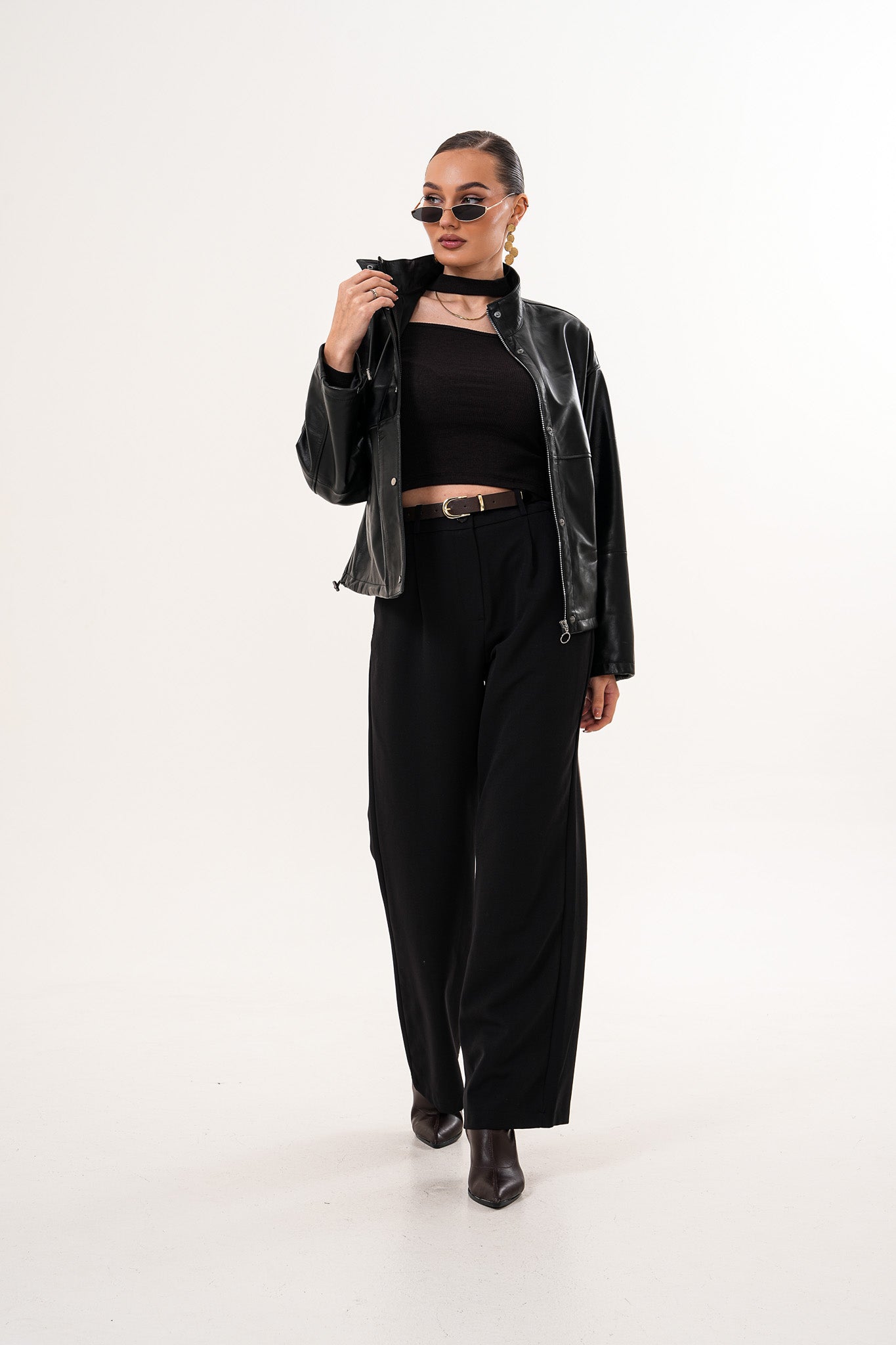 The Vesper Black Leather Jacket
