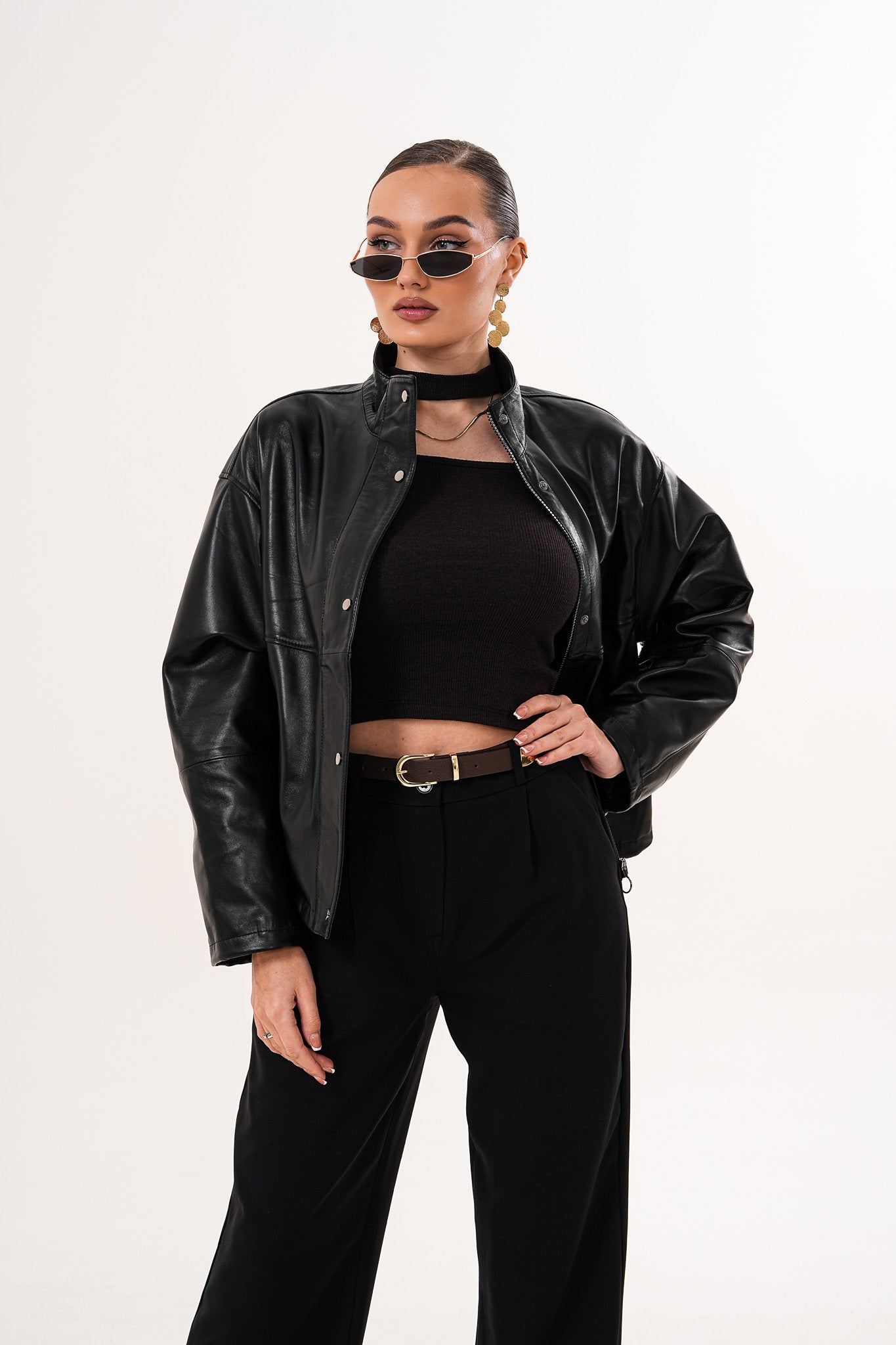 The Vesper Black Leather Jacket