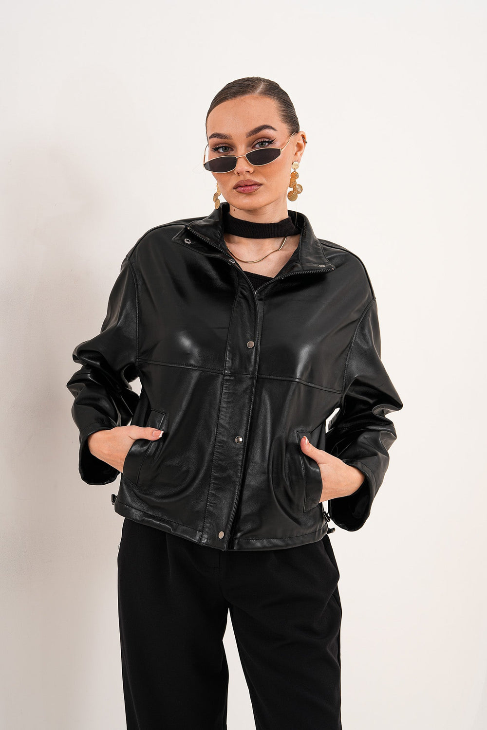The Vesper Black Leather Jacket