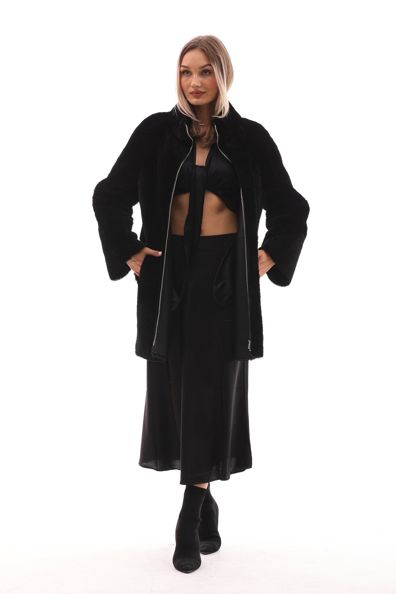 The Nyra Reversible Shearling Leather Jacket