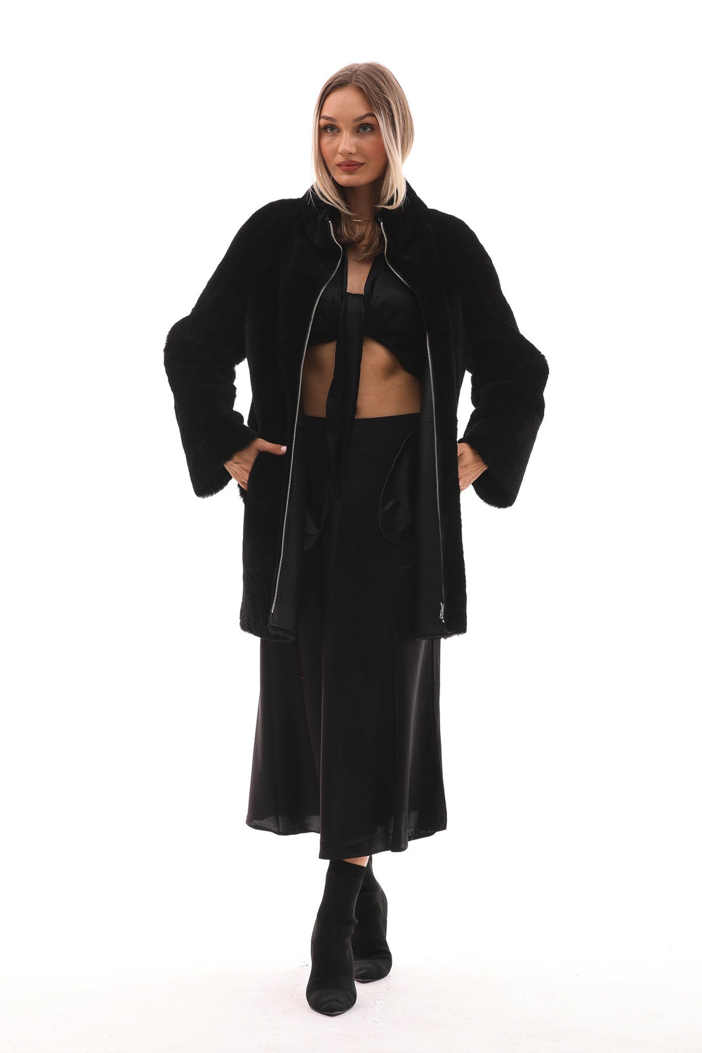 The Nyra Reversible Shearling Leather Jacket
