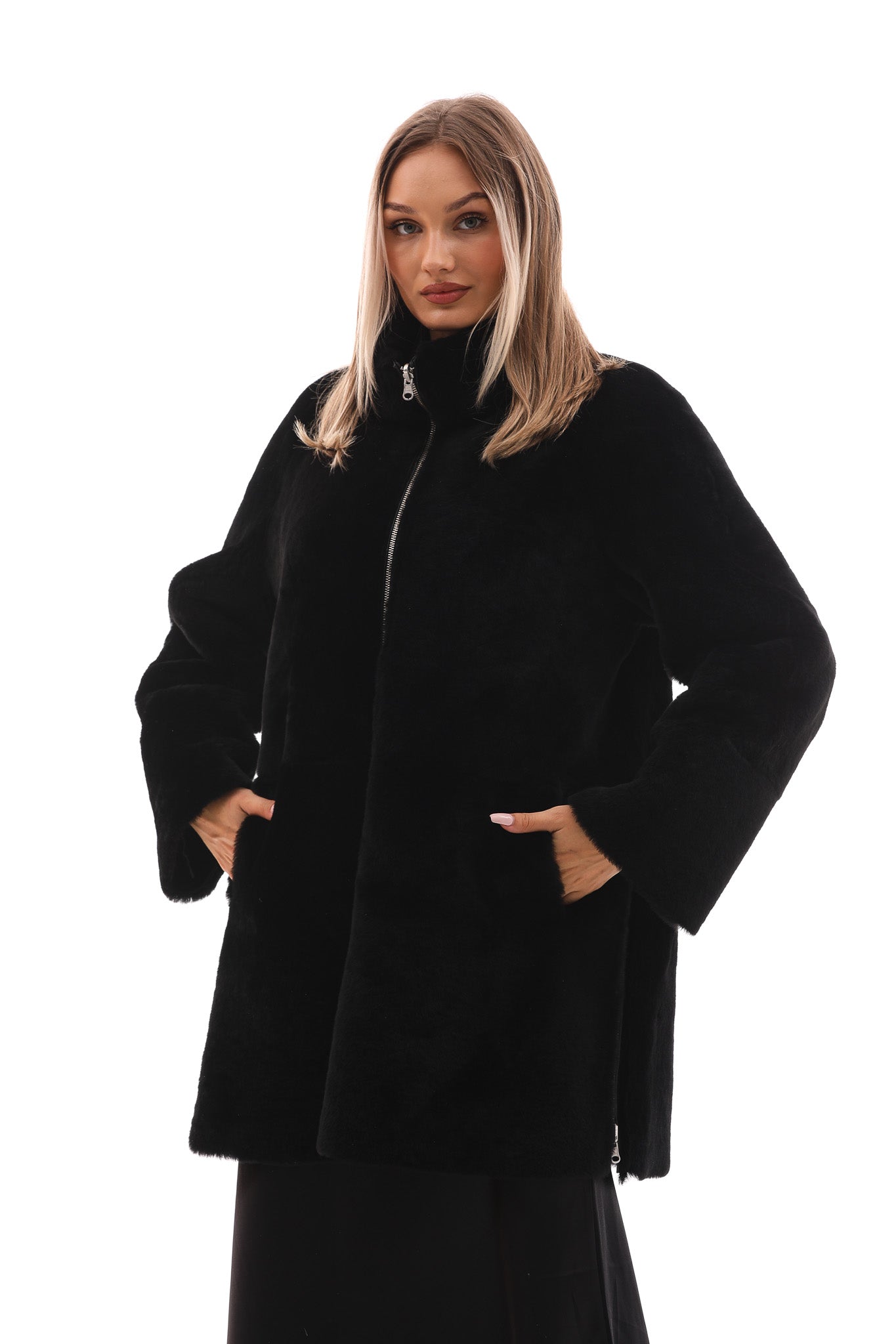 The Nyra Reversible Shearling Leather Jacket