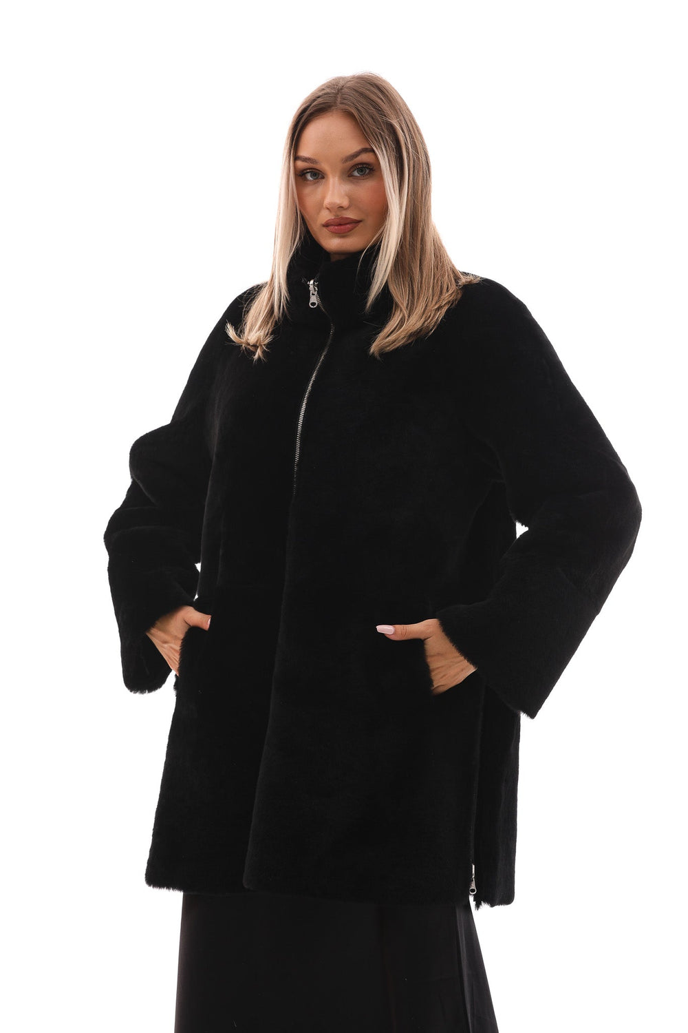 The Nyra Reversible Shearling Leather Jacket