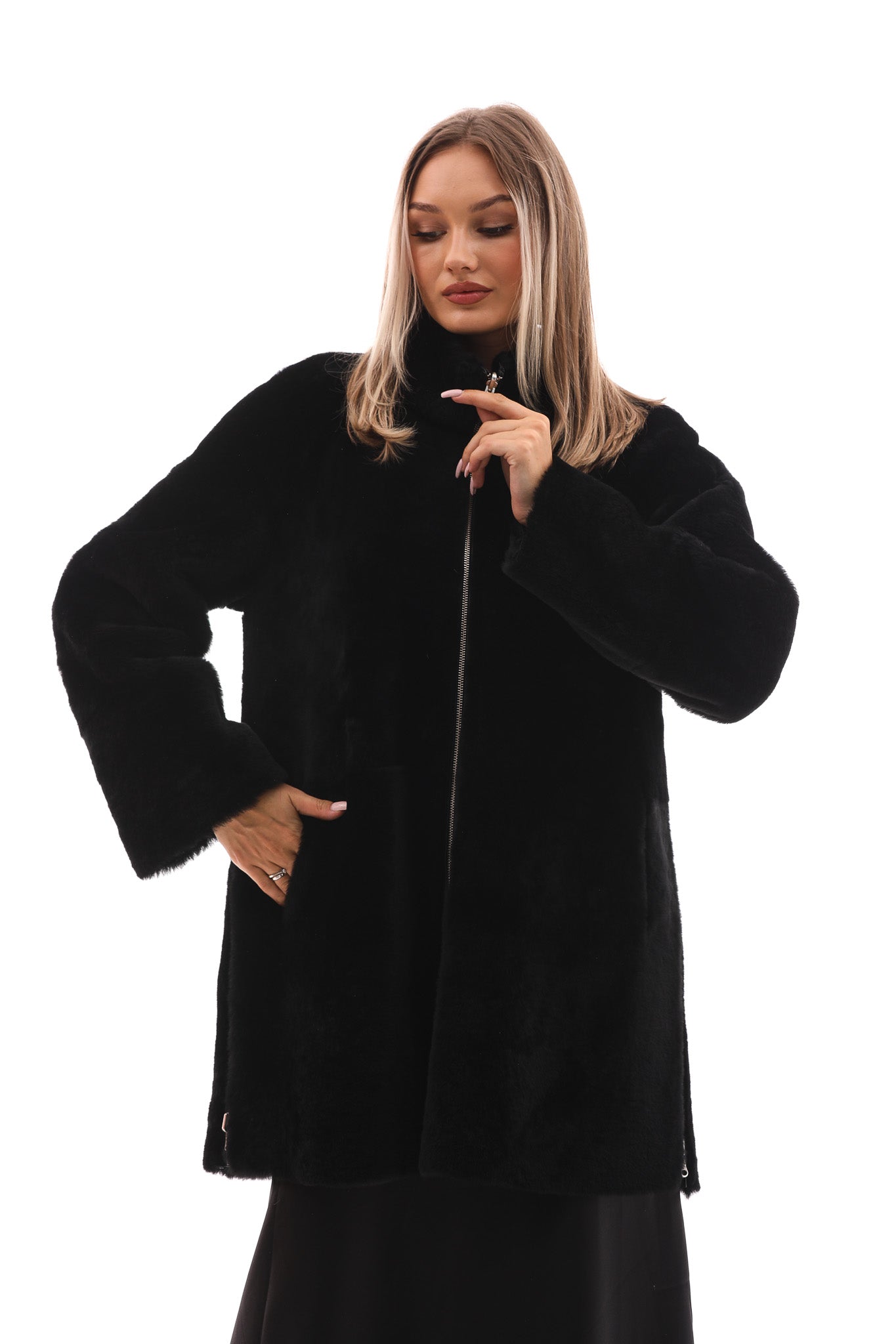 The Nyra Reversible Shearling Leather Jacket