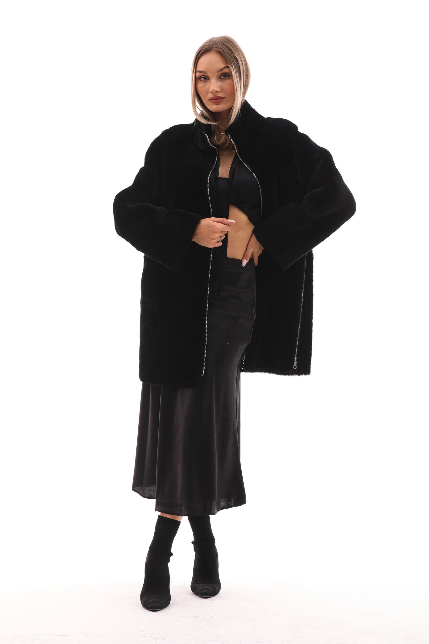 The Nyra Reversible Shearling Leather Jacket