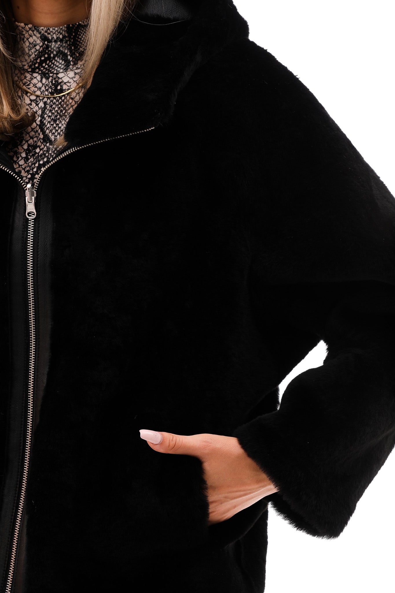 The Noxara Reversible Black Leather Jacket