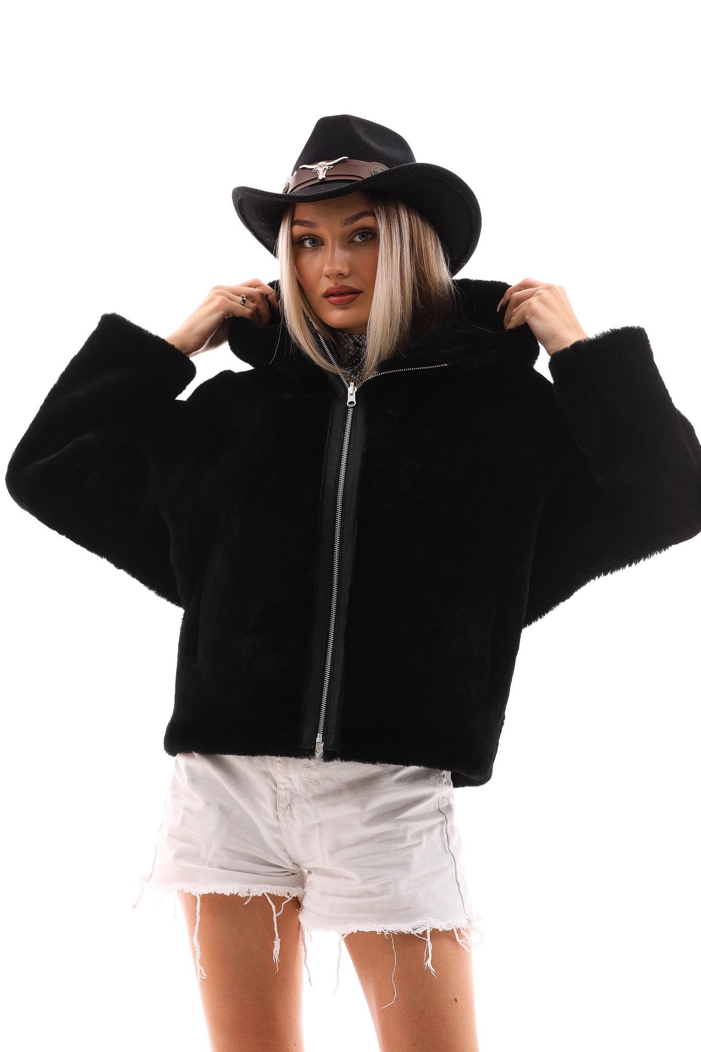 The Noxara Reversible Black Leather Jacket