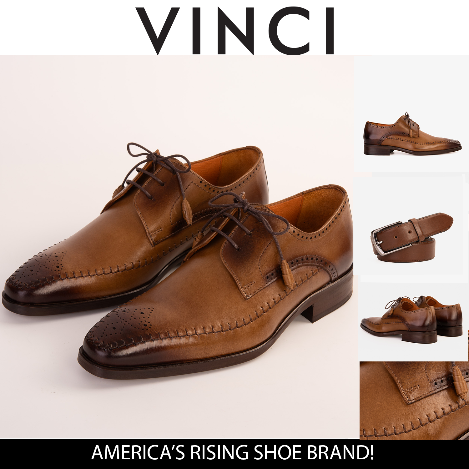 The Moon Tan Leather Derby Shoe