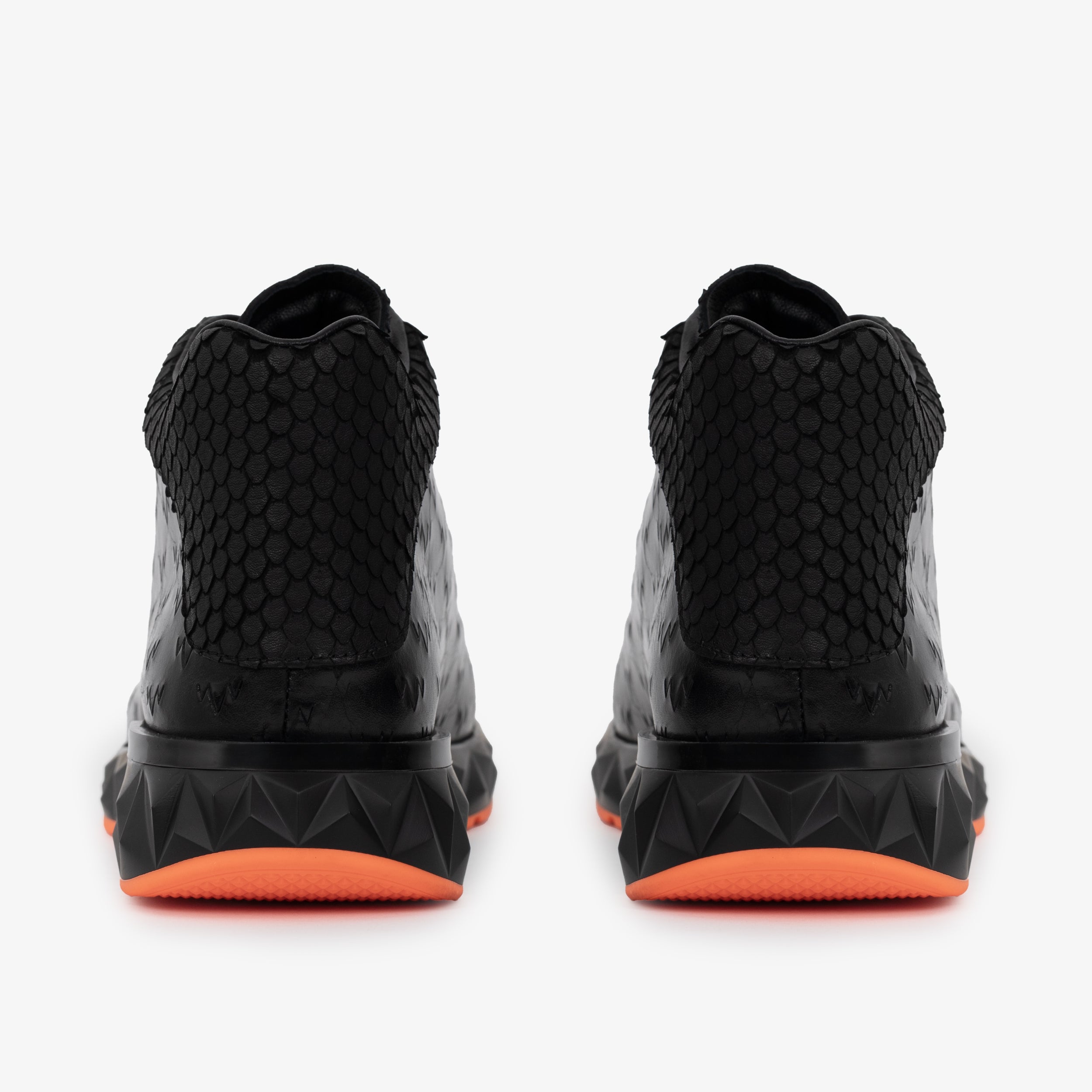 The Caesars Black Leather High-Top Sneaker