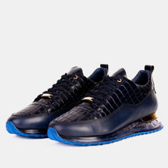 The Marseille Navy Blue Leather Sneaker