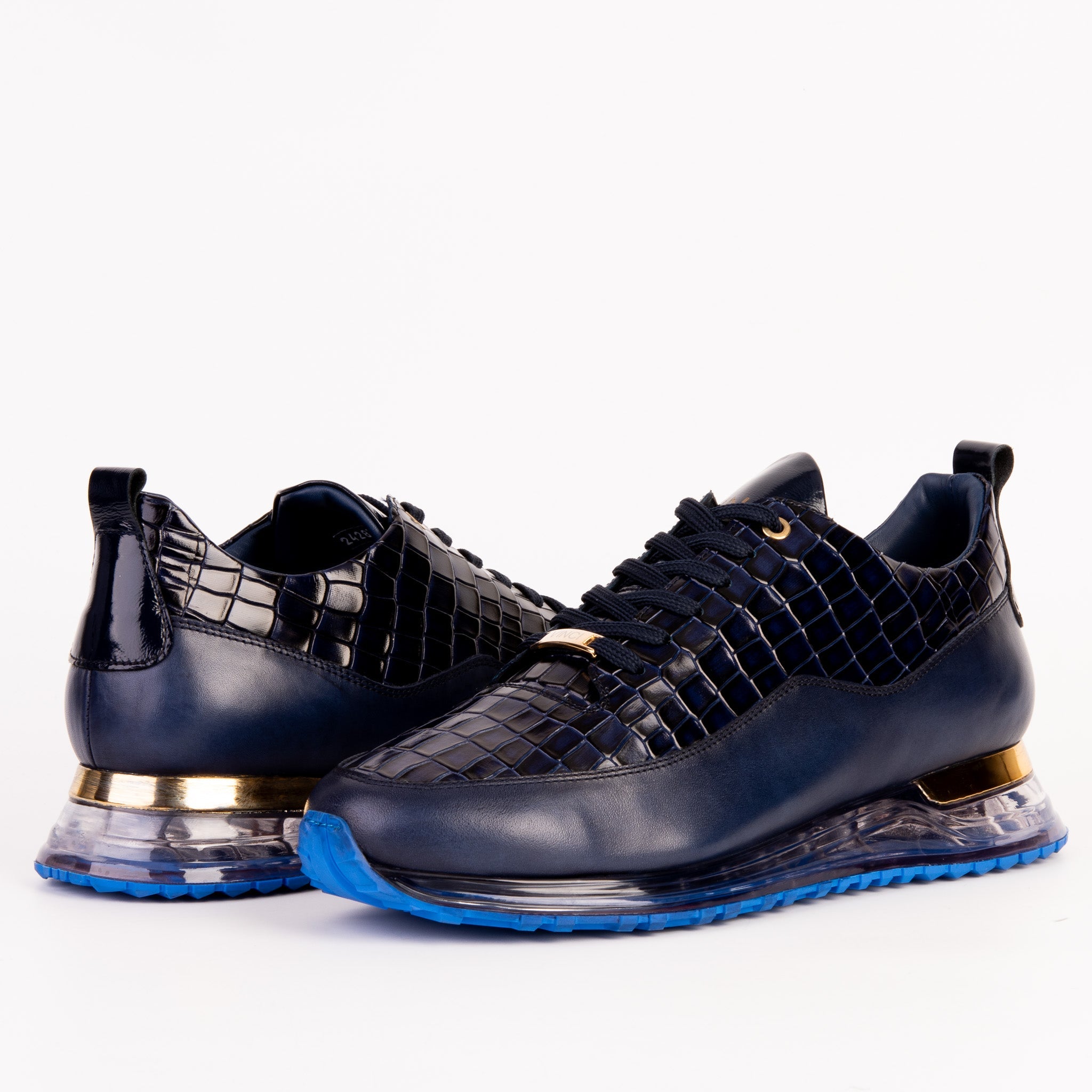 The Marseille Navy Blue Leather Sneaker