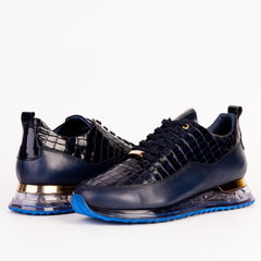The Marseille Navy Blue Leather Sneaker