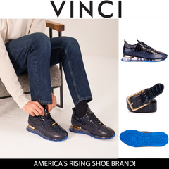 The Marseille Navy Blue Leather Sneaker