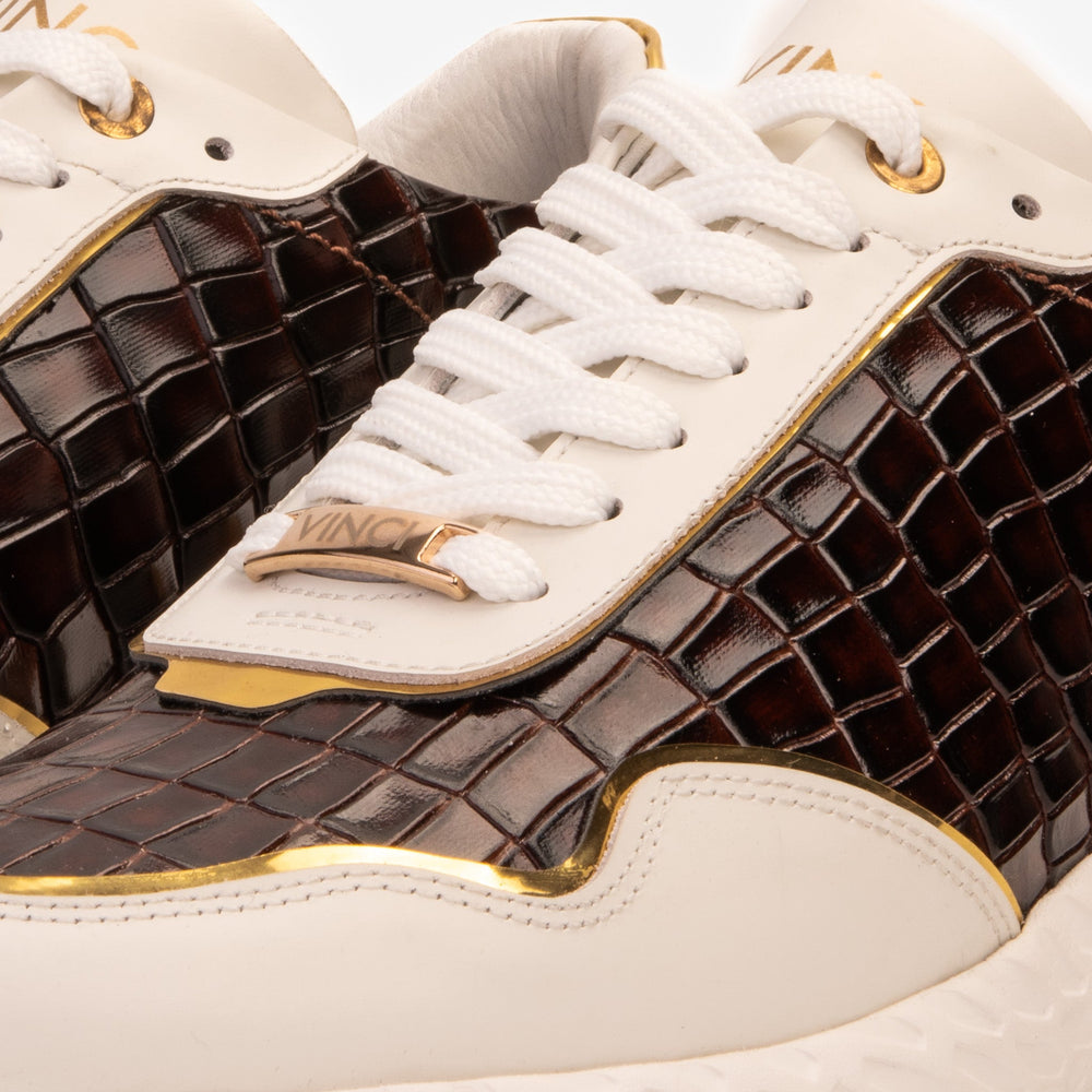 The Bellagio White Gold Leather Sneaker
