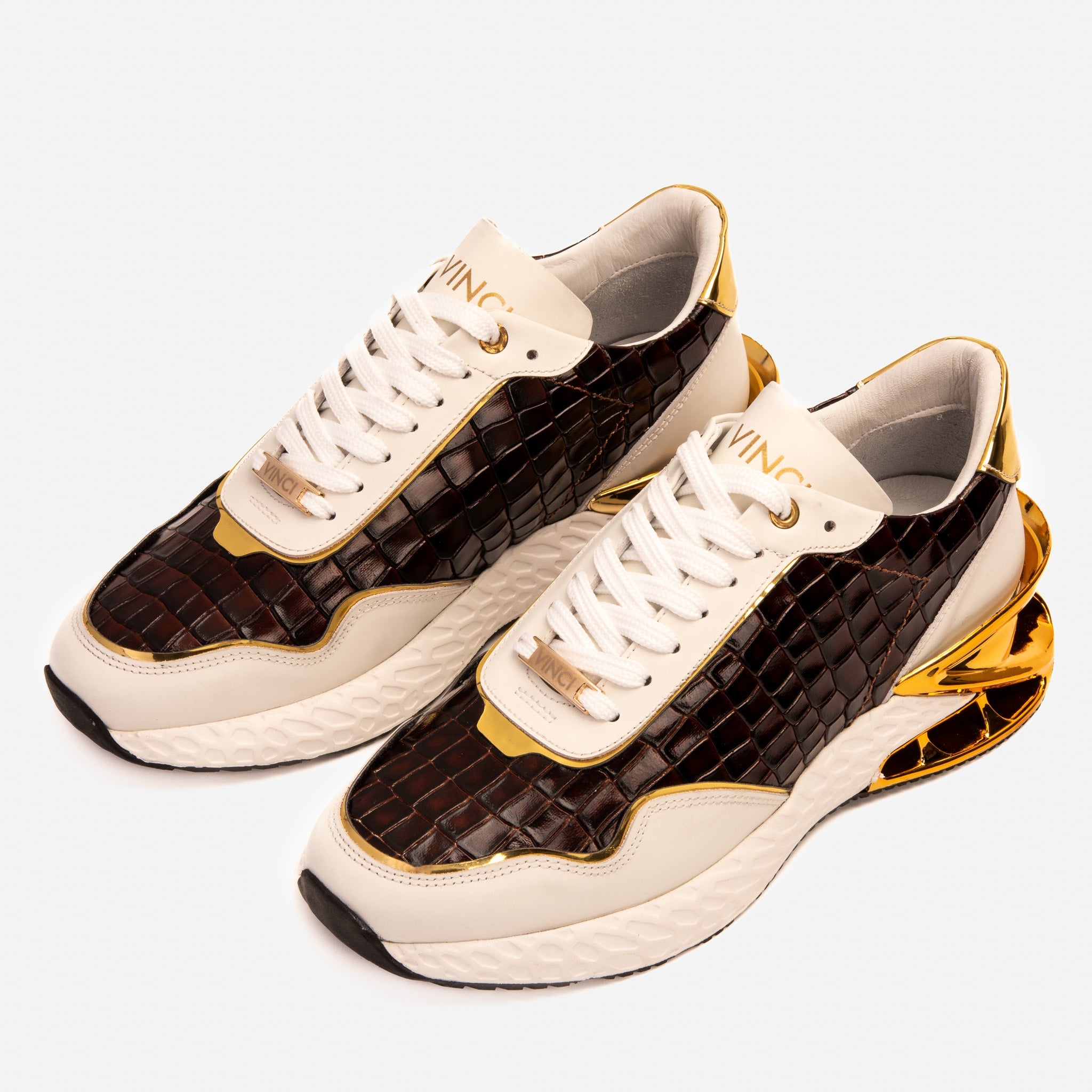 The Bellagio White Gold Leather Sneaker