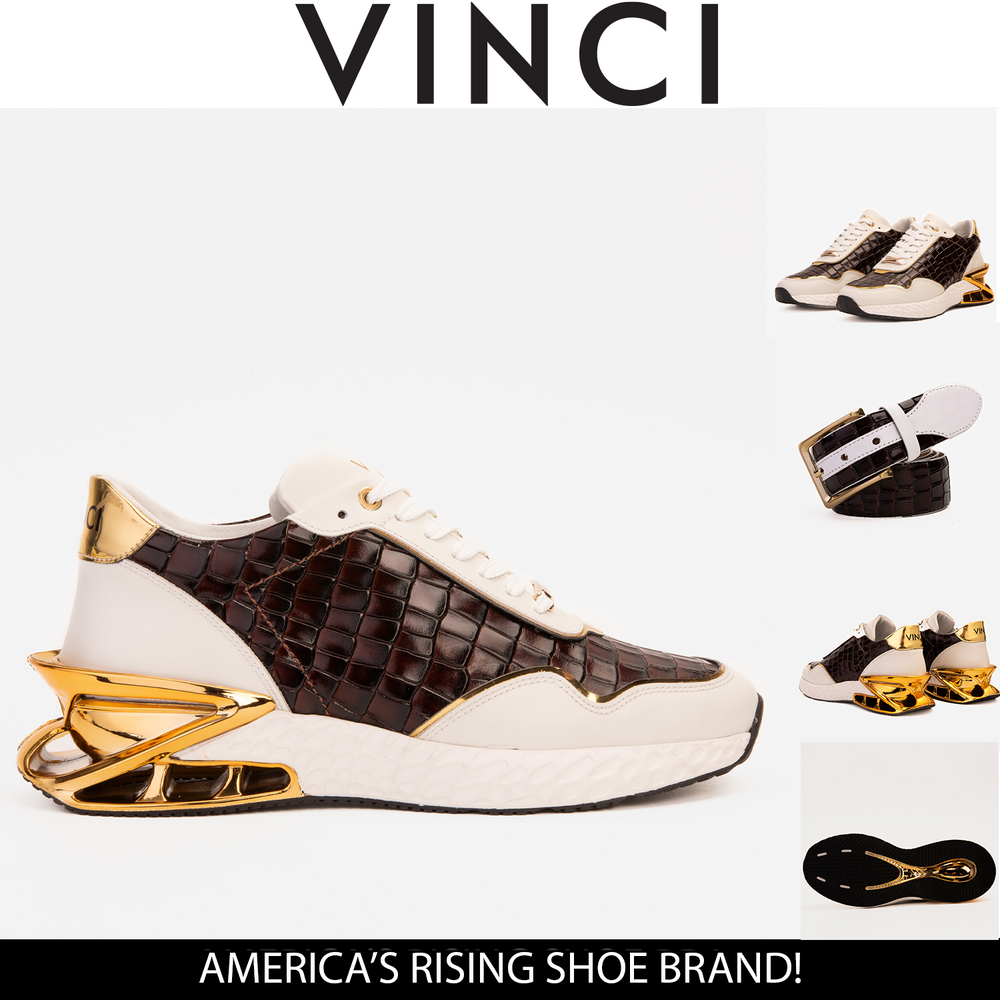 The Bellagio White Gold Leather Sneaker