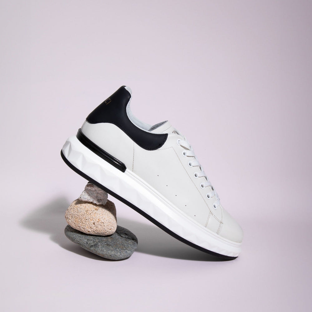 The Linq White Leather Sneaker