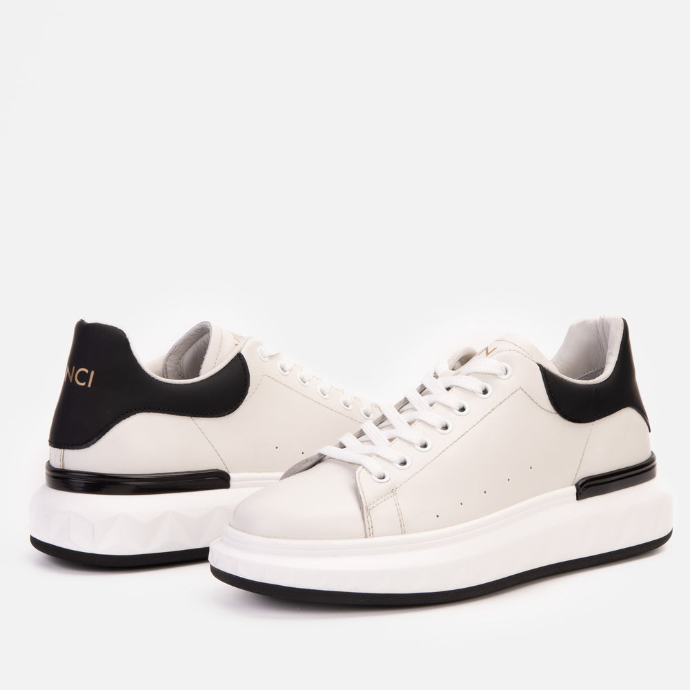 The Linq White Leather Sneaker