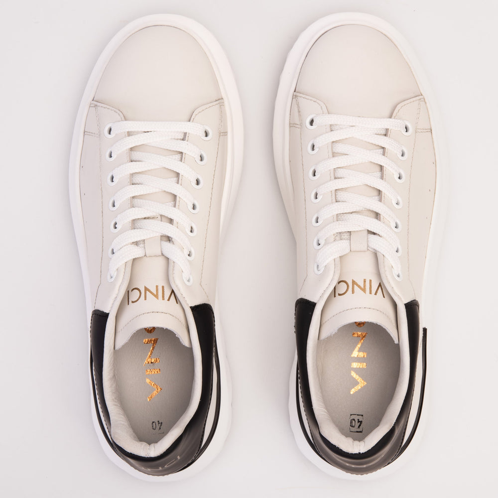 The Linq White Leather Sneaker