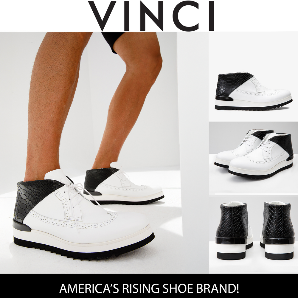 The Kagan White Wingtip Chukka Sneaker Boot
