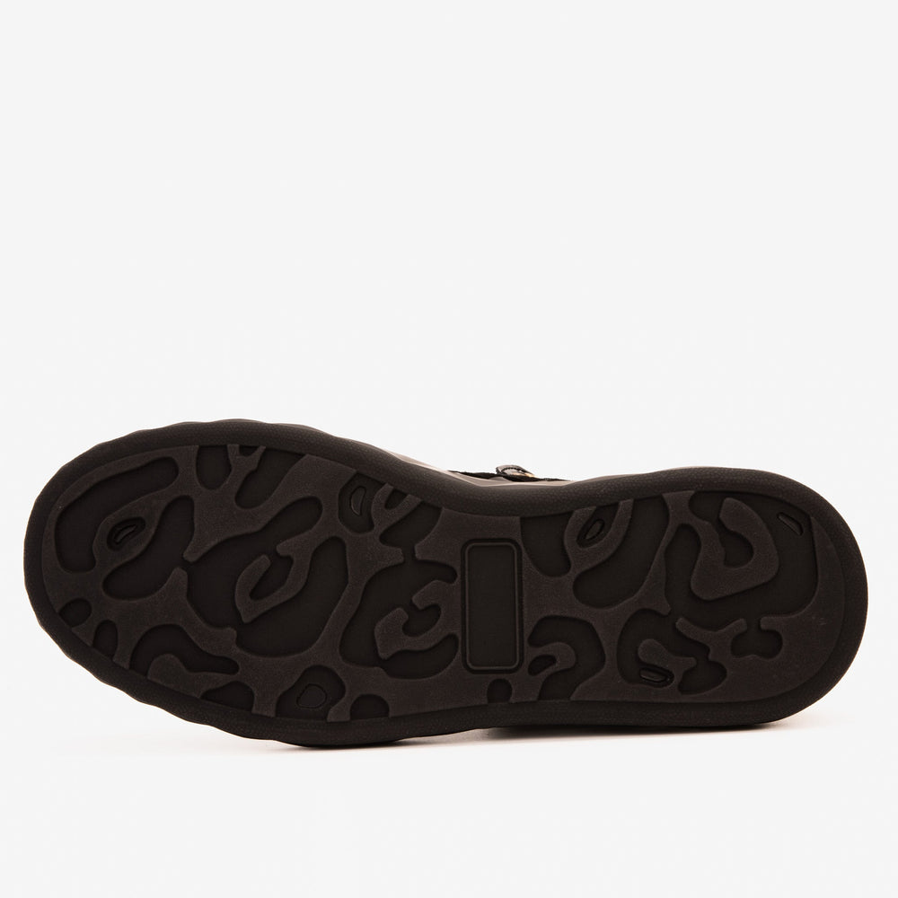 The Eugene Black Gold Woven Leather High-Top Sneaker