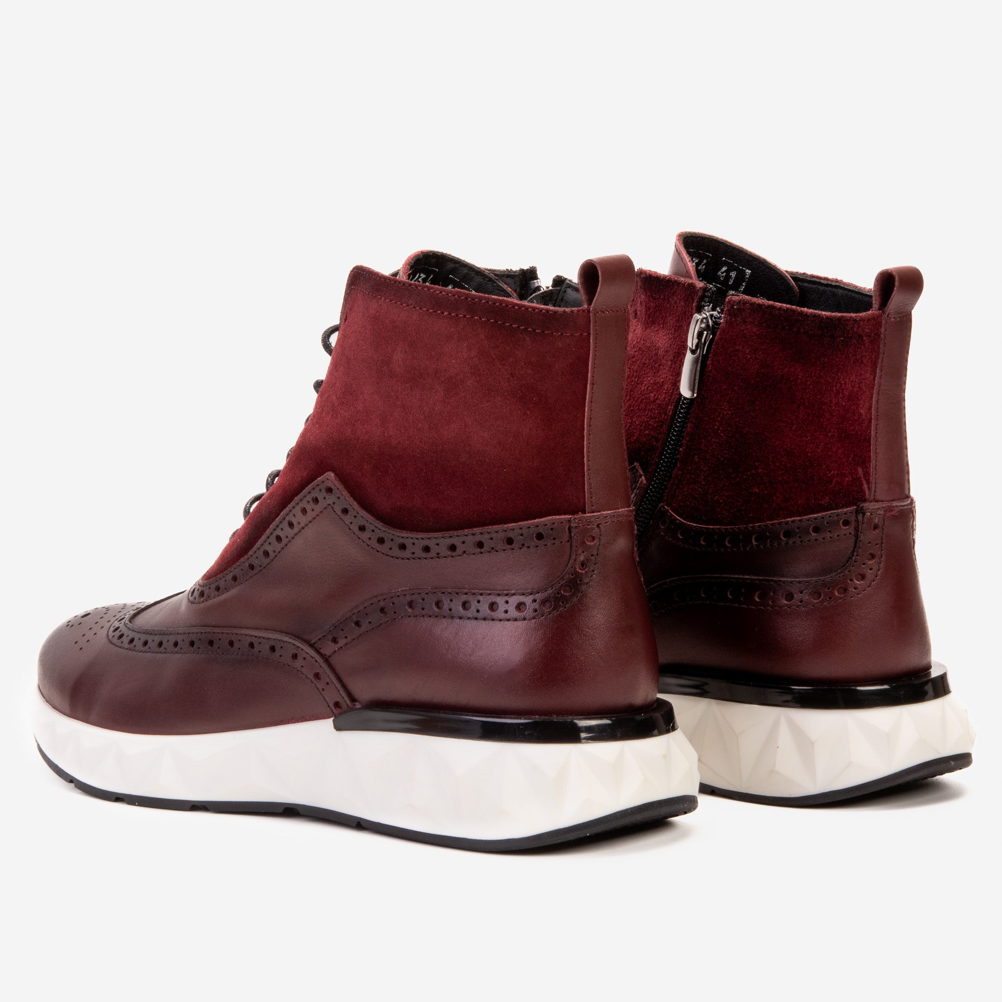 The Regent Burgundy Leather Wingtip\n Brogue Casual Boot