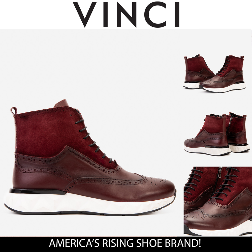 The Regent Burgundy Leather Wingtip\n Brogue Casual Boot