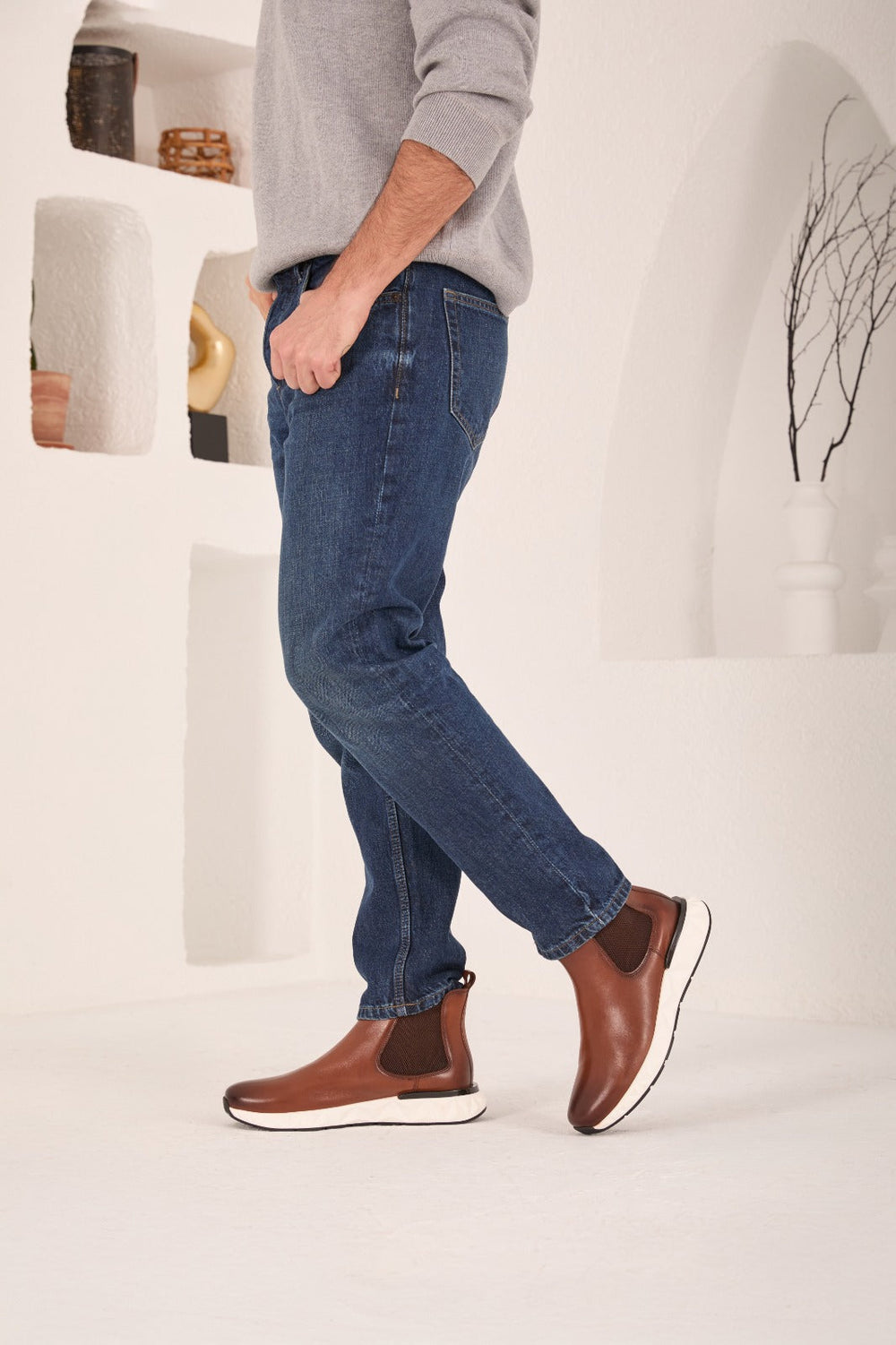 The Apex Tan Leather Chealsea Boot