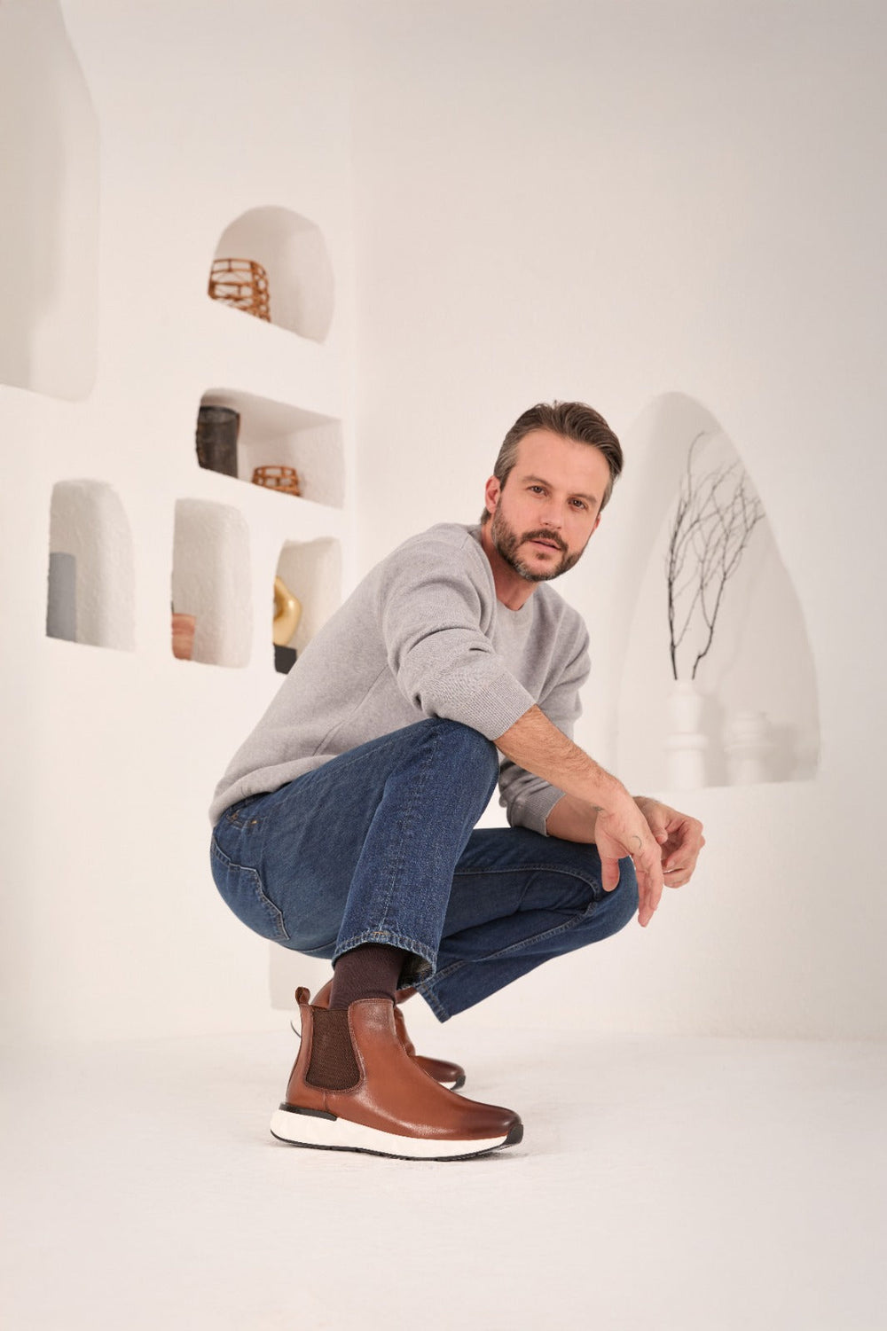 The Apex Tan Leather Chealsea Boot