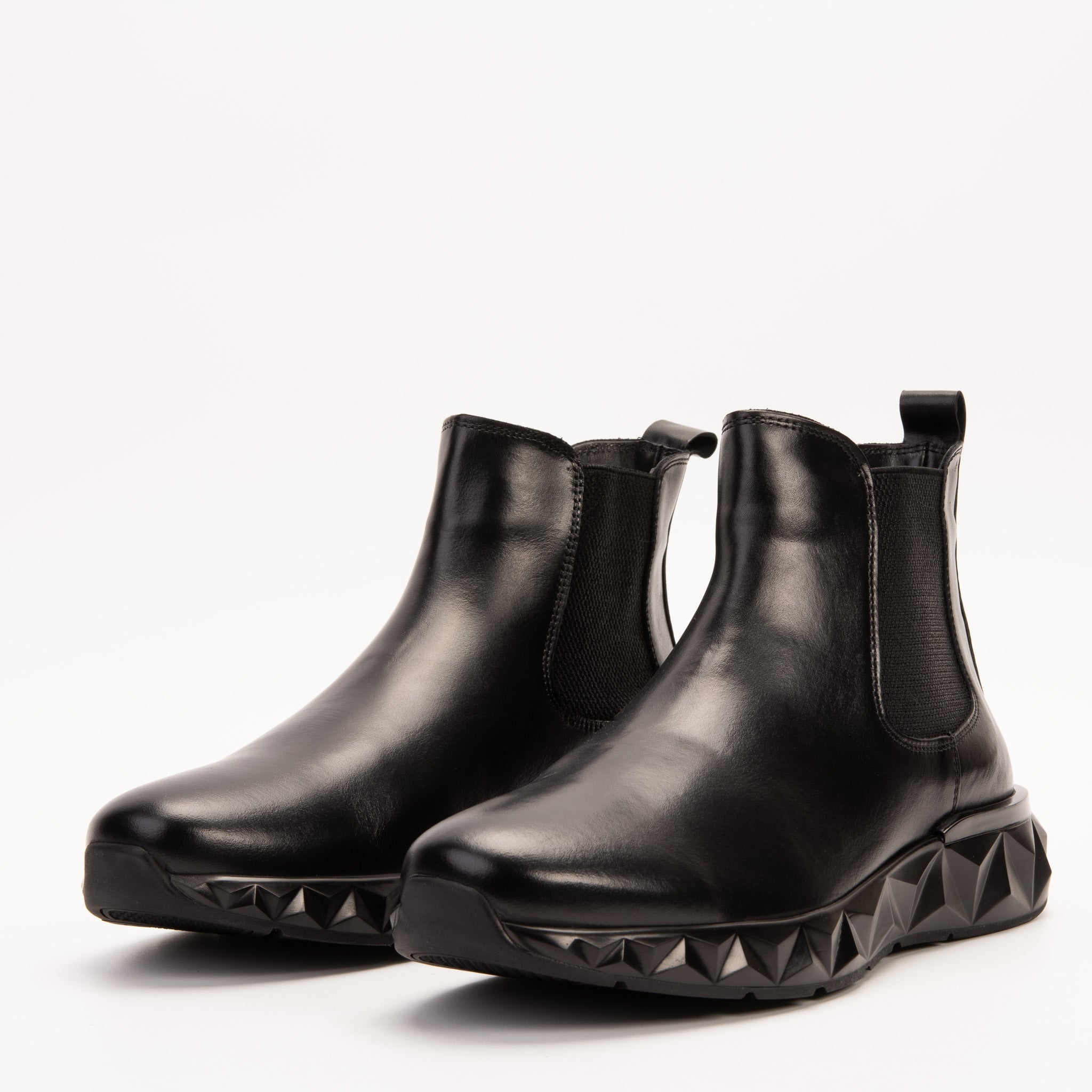 The Apex Black Leather Chelsea Boot