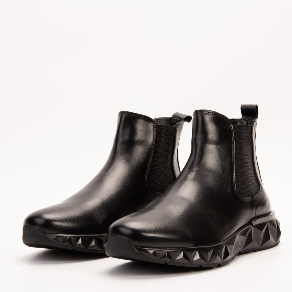 The Apex Black Leather Chelsea Boot